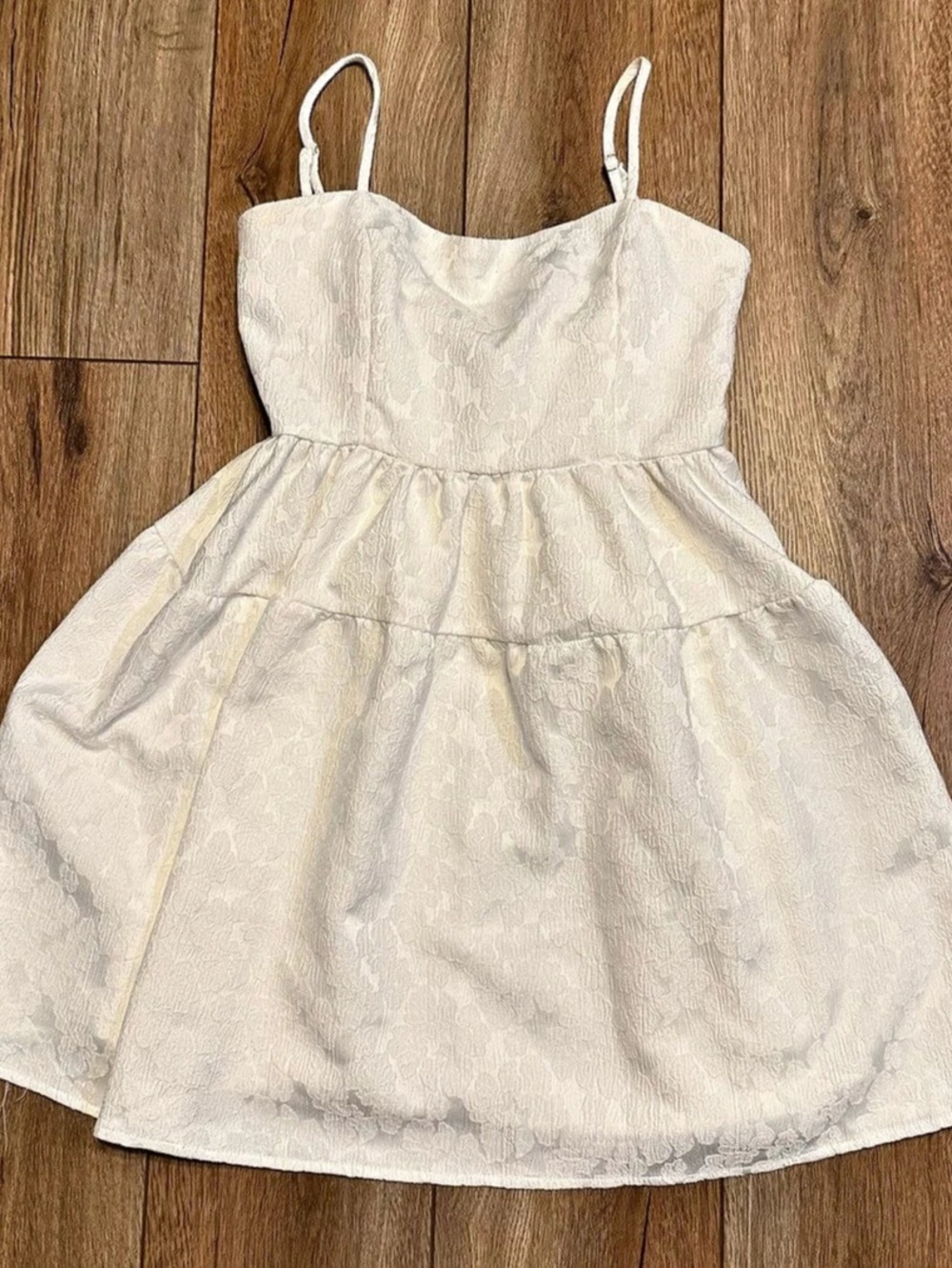 Hello Molly White Back Bow Mini Dress in White